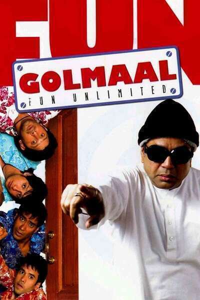 Golmaal - Fun Unlimited Hindi Dubbed Movie Poster (2006)