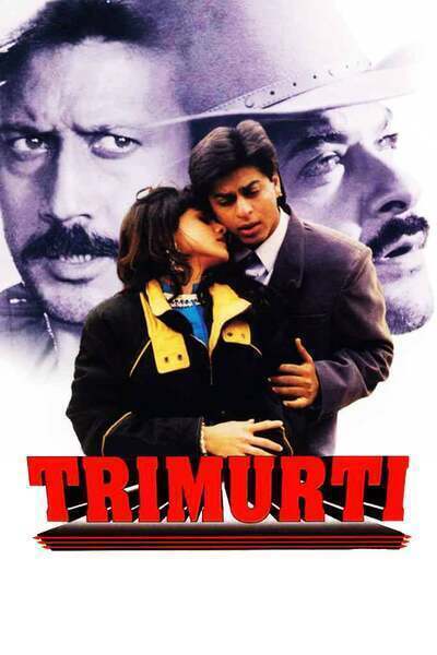Trimurti Hindi Dubbed Movie Poster (1995)