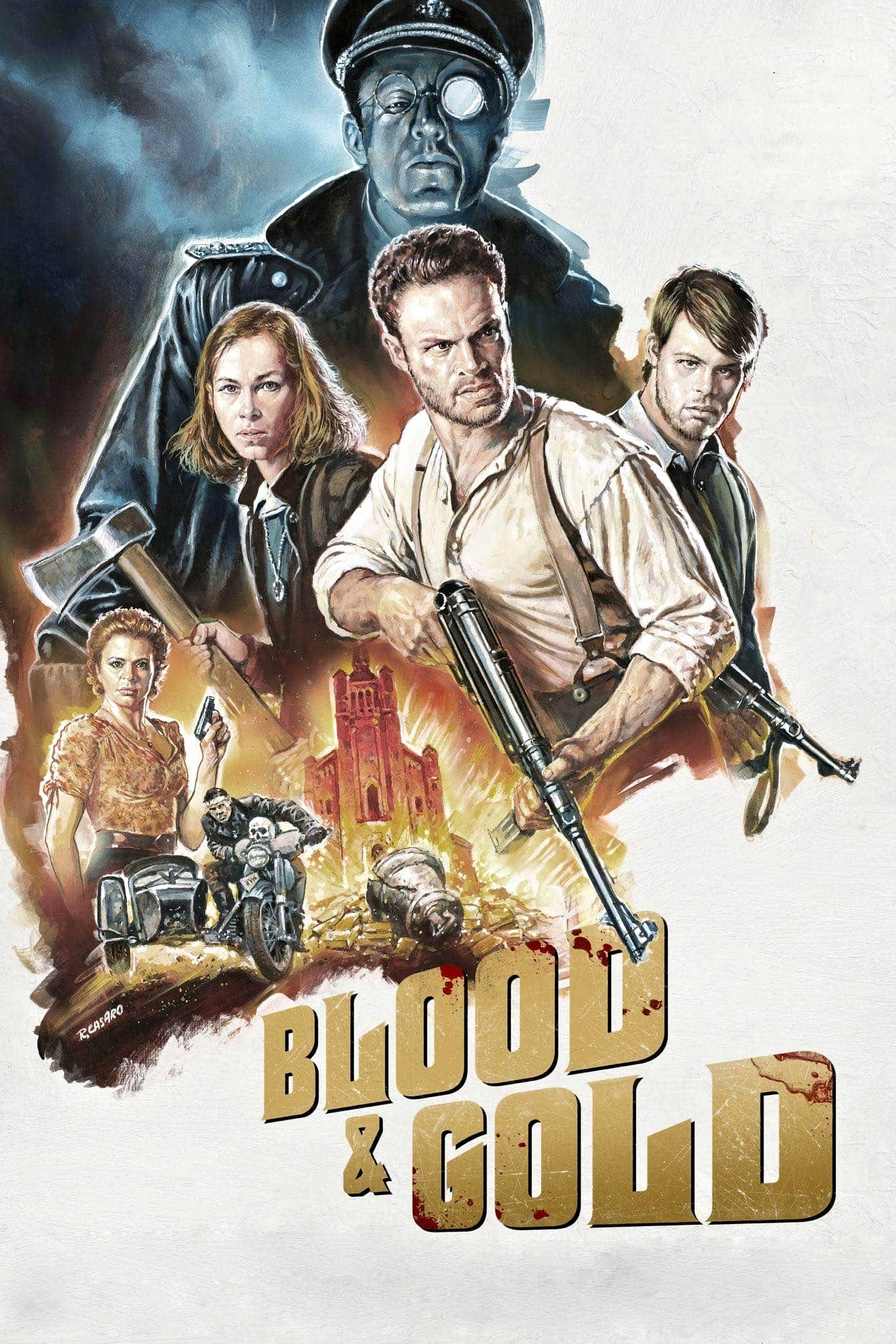 Blood & Gold Hindi Dubbed Movie Poster (2023)