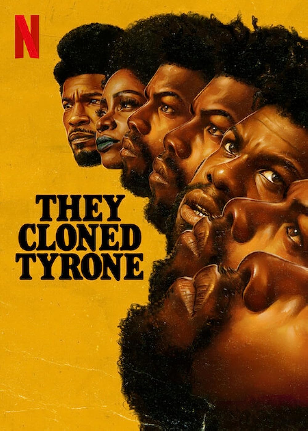 They Cloned Tyrone Hindi Dubbed Movie Poster (2023)