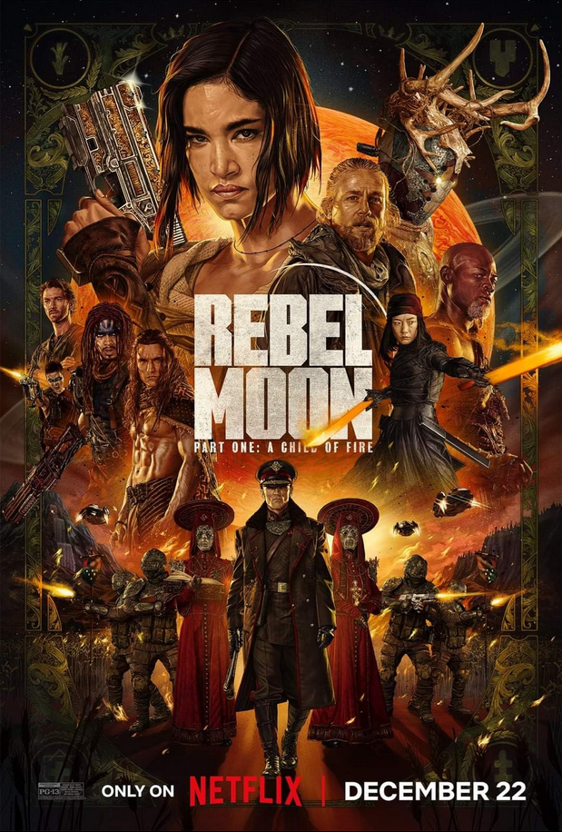 Rebel Moon - Part One: A Child of Fire Hindi Dubbed Movie Poster (2023)