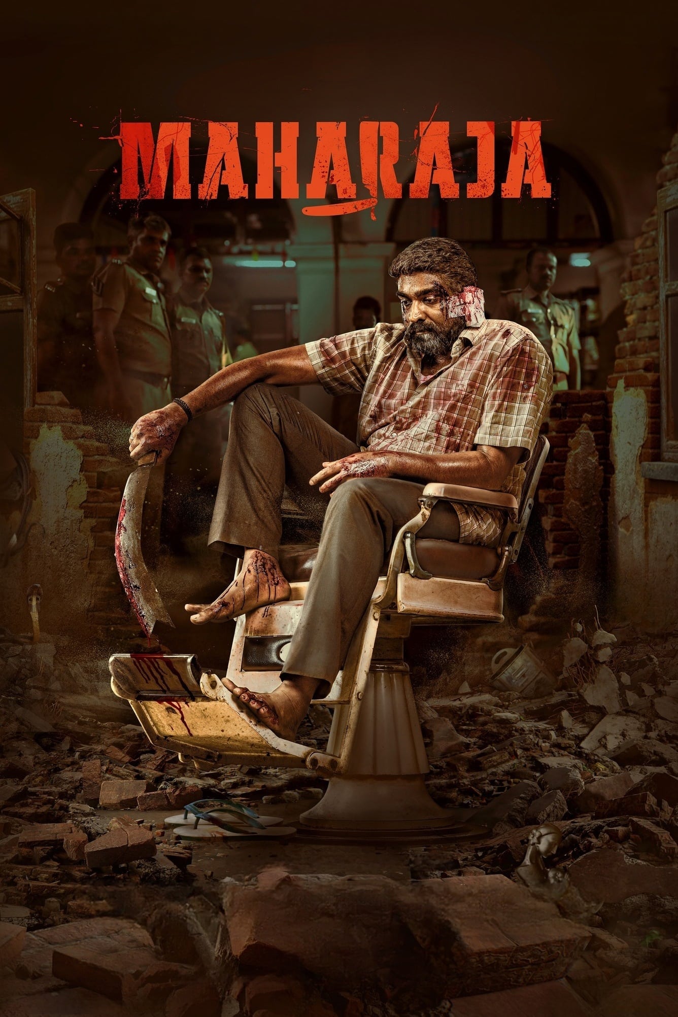 Maharaja Hindi Dubbed Movie Poster (2024)